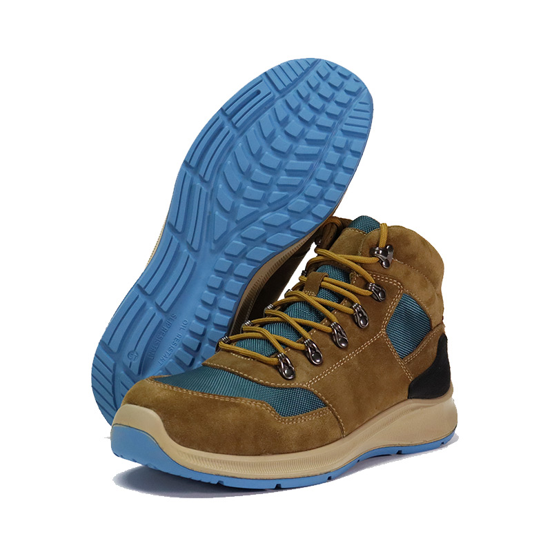 రబ్బర్ అవుట్‌సోల్ స్వెడ్ నైలాన్ క్లాత్ వర్కింగ్ షూస్